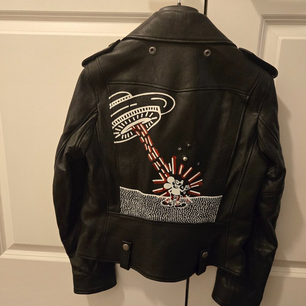 COACH® | Disney Mickey Mouse X Keith Haring Moto Jacket